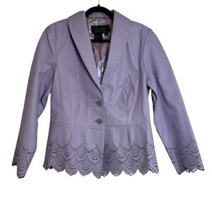 Terry Lewis Jacket Women's Size Medium Lavender